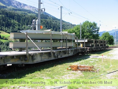 Matieral auf Bahnwagen
