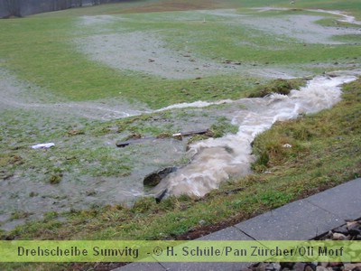 berschwemmung 16. November. Bahndamm 