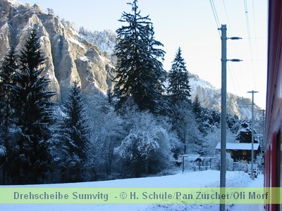 Winterstimmung Rheinschlucht Januar 2003